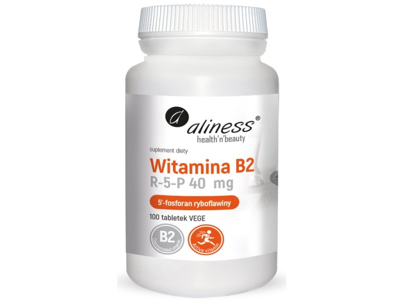 Aliness Witamina B2 R-5-P (ryboflawina) 40 mg 100 tabl VEGE