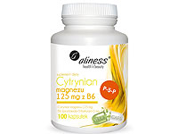 Aliness Cytrynian Magnezu 125 mg + Witamina B6 P-5-P 100 kaps VEGE