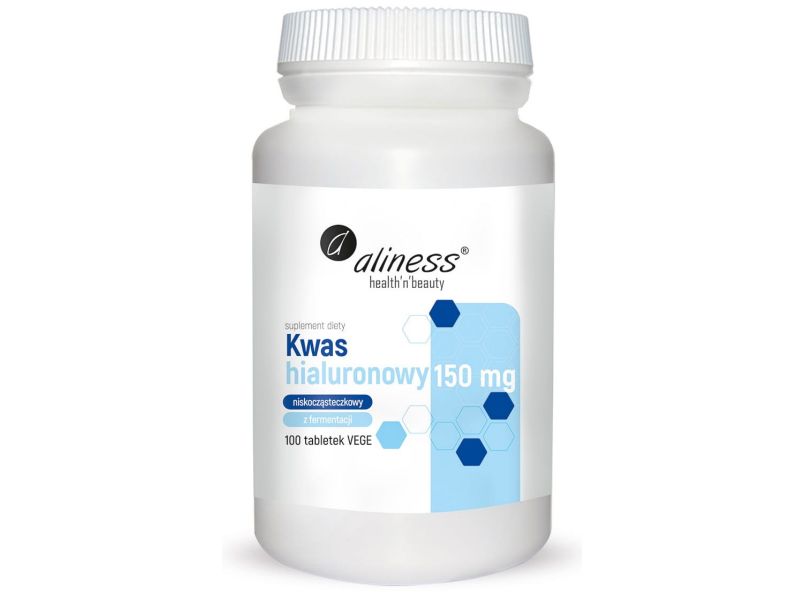 Aliness Kwas hialuronowy niskocząsteczkowy 150 mg 100 tabl VEGE
