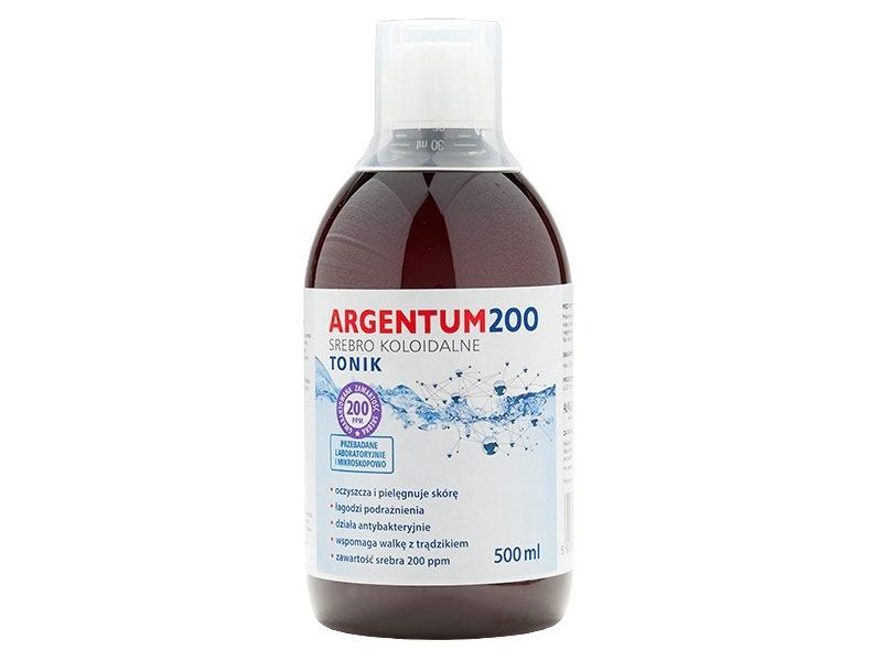 Srebro koloidalne Argentum 200 - 200ppm, Tonik 500ml
