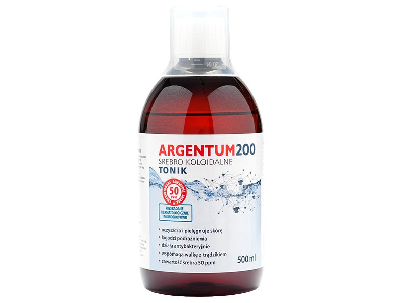 Srebro koloidalne Argentum 200 - 50ppm, Tonik 500ml