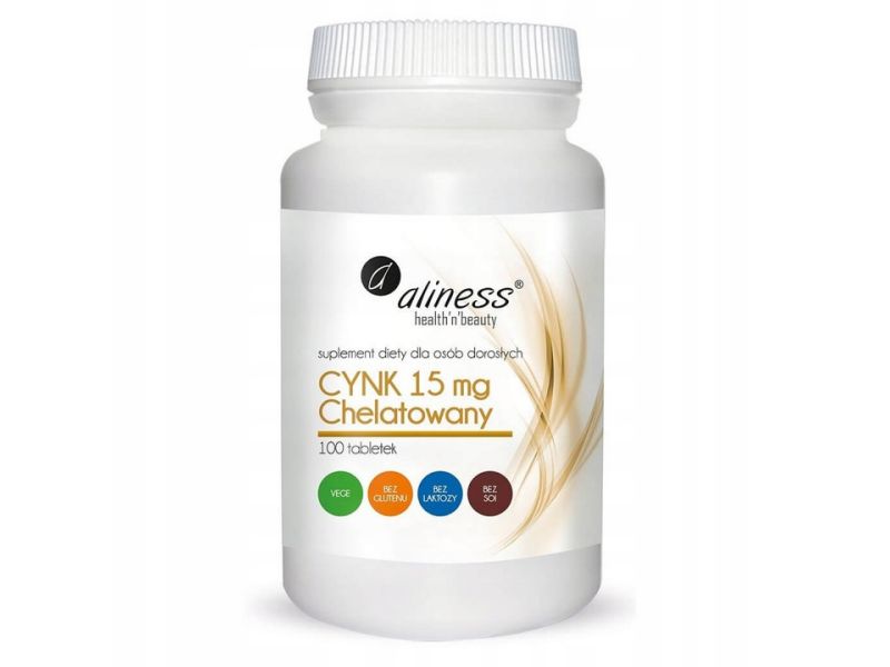 Aliness Cynk Chelatowany 15 mg 100 tabl VEGE