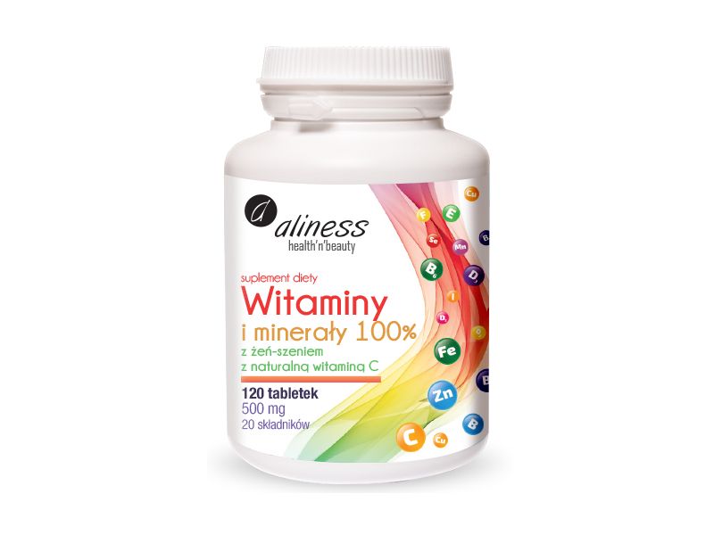 Aliness Witaminy i minerały 100% - 120 tabl