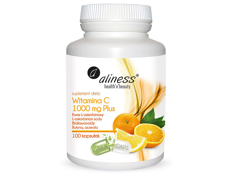 Aliness Witamina C MIX 1000mg 100 kaps VEGE